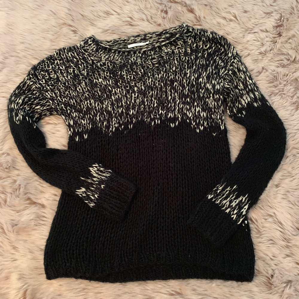 Angl black and white knit sweater